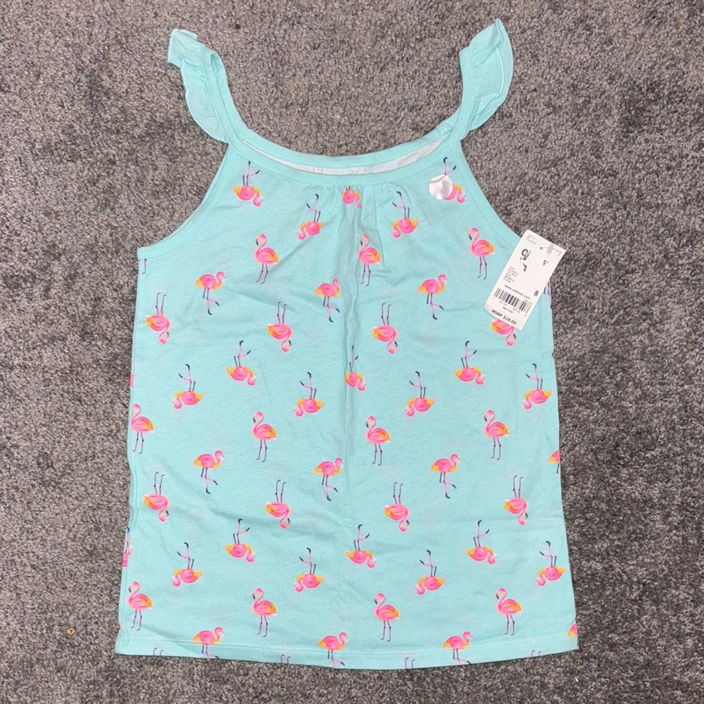 OshKosh B'gosh Aqua Flamingo Tank Top